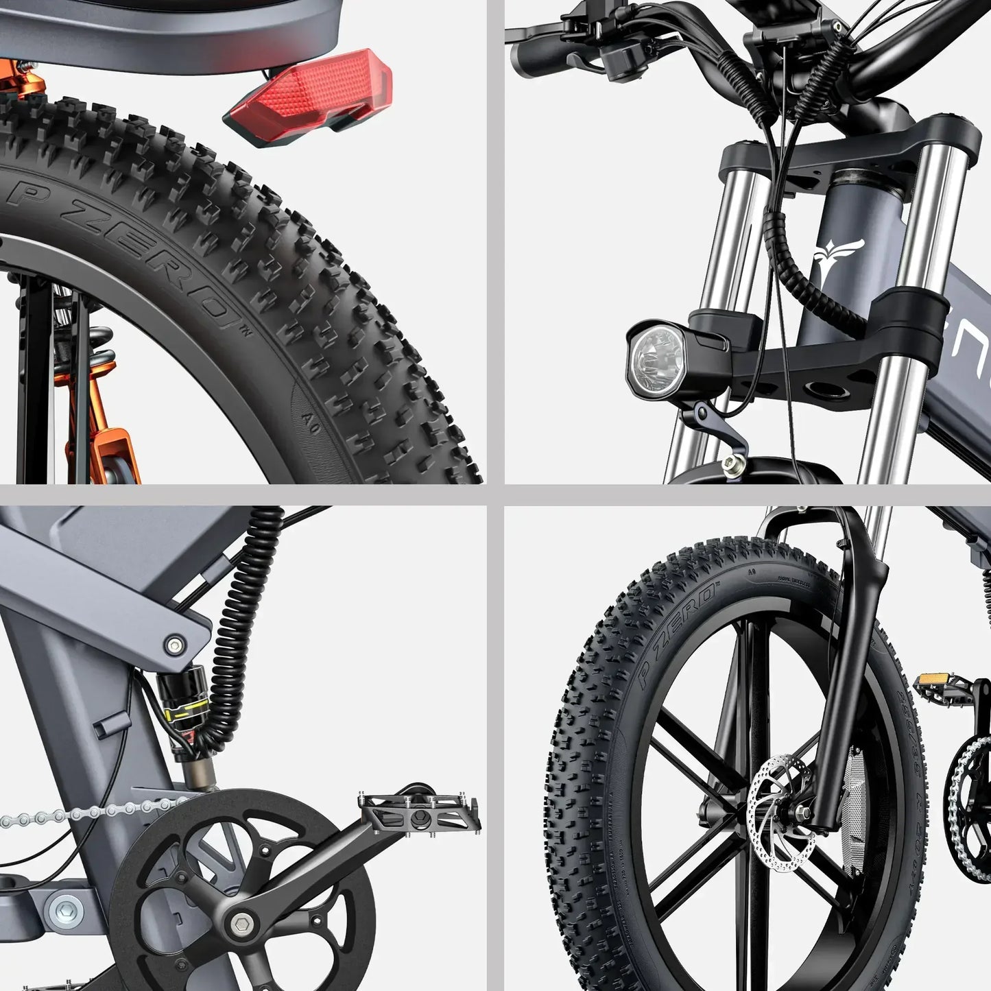 Electric Bicycle 1000W 48V29.2Ah Motor Dual Battery Hydraulic Brake Electric Bike 20*4Fat Tire Mountain E Bike
