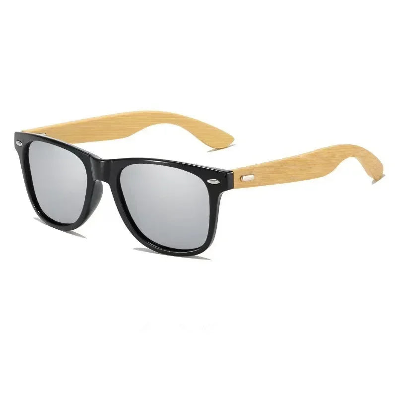 Wood Sunglasses Men Women Square Bamboo Women for Women Men Mirror Sun Glasses Oversize Retro De Sol Masculino Handmade