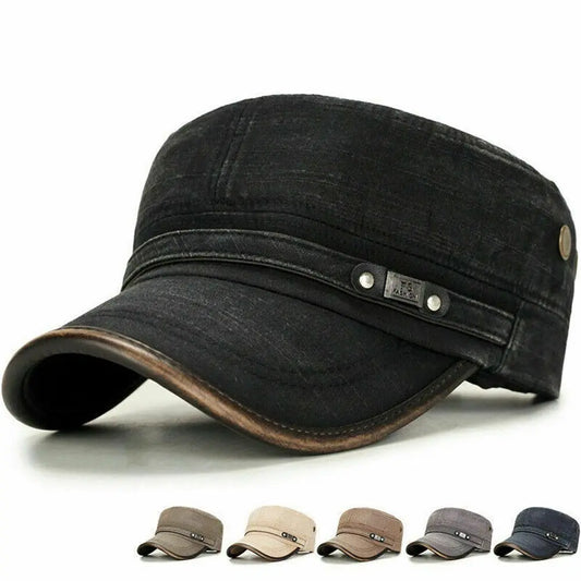Fashion Men Peaked Cap Spring Summer Breathable Baseball Cap Adjustable Casual Cadet Hat High Quality Cotton Sun Cap