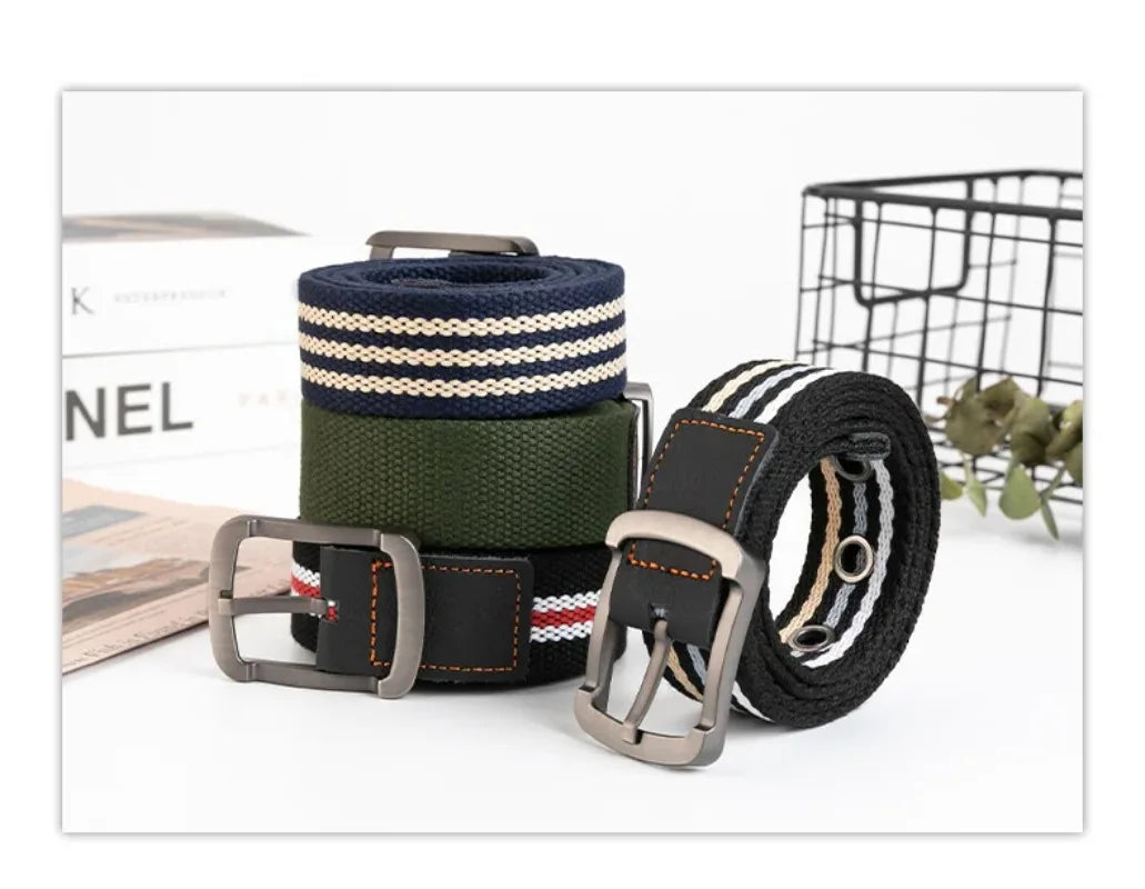Canvas Belt Outdoor Tactical Belt Unisex High Quality Canvas Belts for Jeans Male Luxury Casual Straps Ceintures