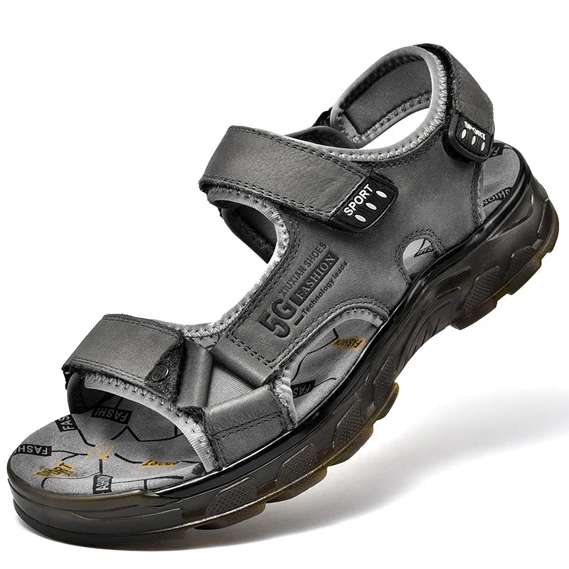 Outdoor Summer Genuine Leather Sandals Men Shoes 2022 Comfortable Sandal Male Sandalias Hiking Chaussure High Quality Shoes Men