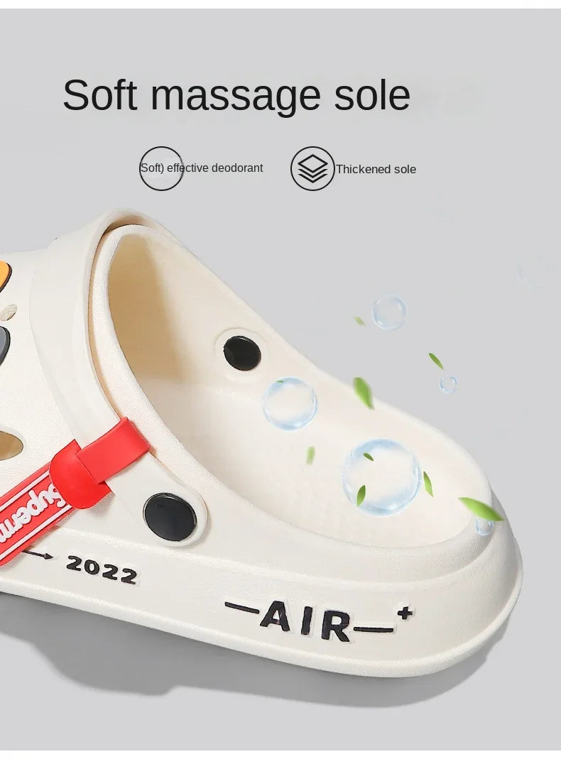 Summer Man Sandals Lightweight Home Beach Sandals Women Slippers Outdoor Quick Dry Flat Soft EVA Hole Shoes Women Clogs 2024