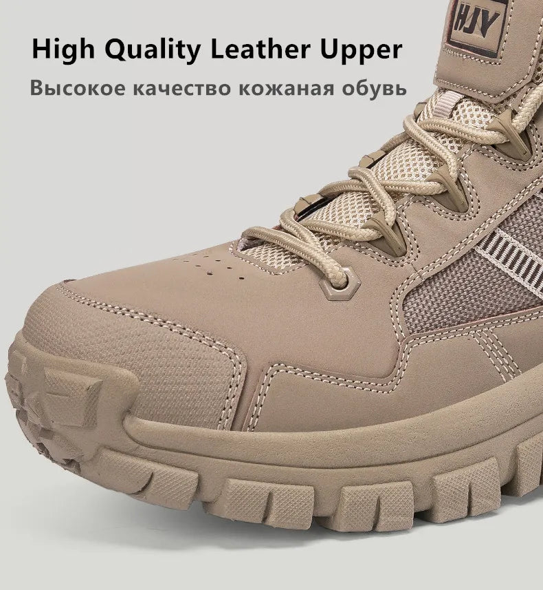 New Men's Boots Fashion Outdoor Boots Breathable Hiking Boots Autumn Shoes Sneakers lightweight Non-slip Men Desert Ankle Boots
