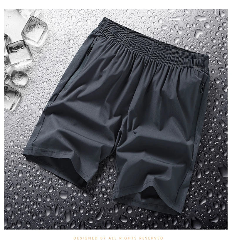Men s shorts  outdoor casual and fashionable five quarter pants sports breathable men s loose straight leg elastic waist shorts