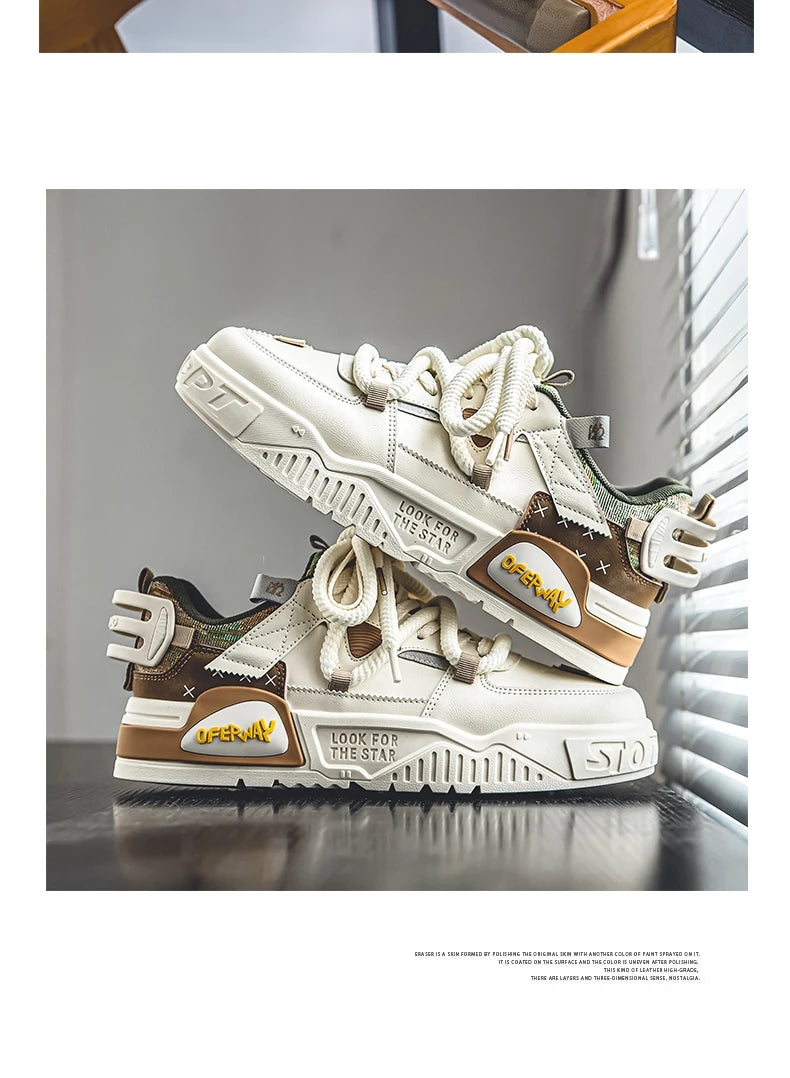 Shoes For Men Tennis Bread Hip-Hop Punk Skateboard Shoes Fashion Male Sneakers Couple Outdoor Sport Casual Shoes