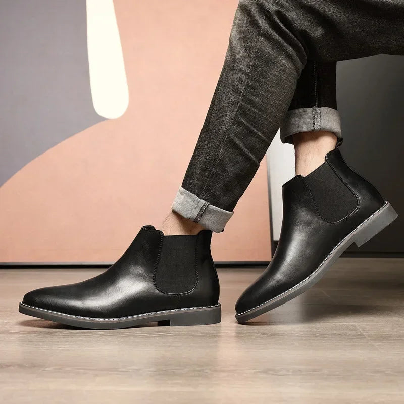 40~46 Men Chelsea Boots Brand Retro Comfortable 2024 Fashion Men Boots