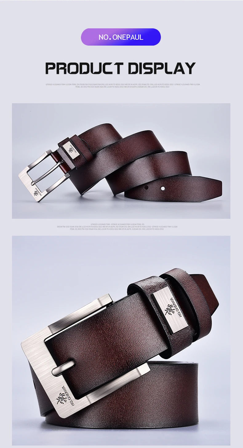 2025New Men's  Leather Belts Luxury Strap Male Belts For Fashion Classice Vintage Pin Buckle Men Belt High Quality