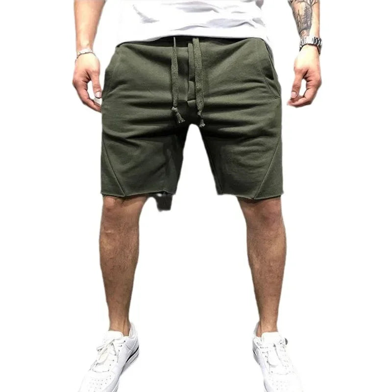 Men's Summer Casual Shorts Male Gym Fitness Sports Quick Dry Ragged Cutoff Training Hip Hop Running Loose Basketball Short Pants