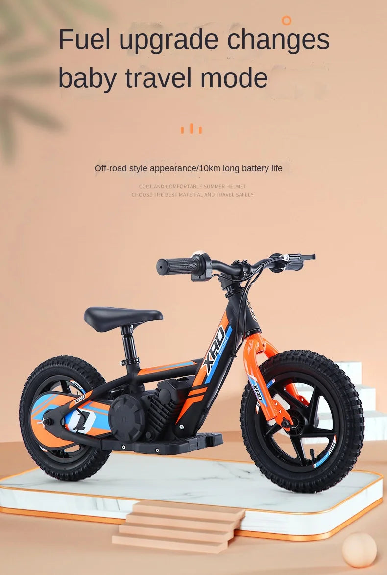 12-inch Children's Electric Bicycle Outdoor Off-road Portable Shock-absorbing Scooter