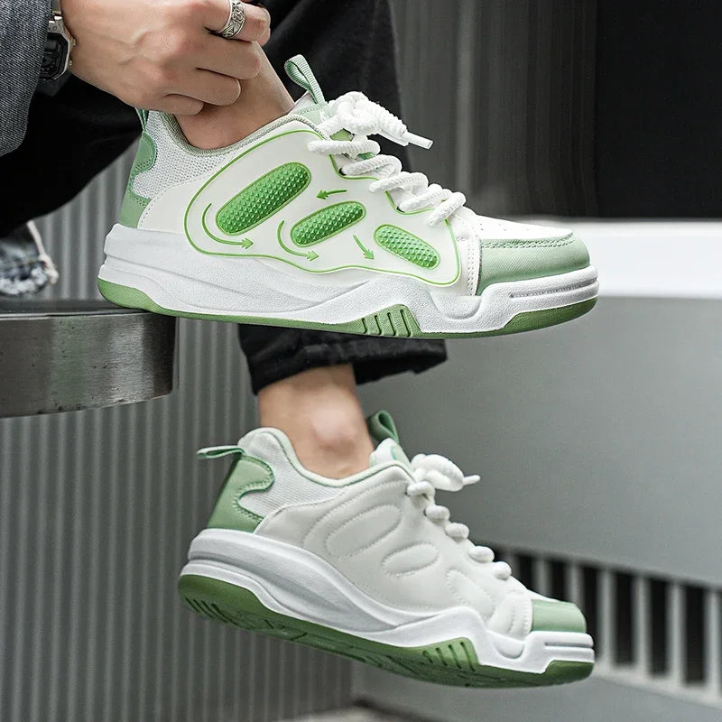 Sneakers for Men Vulcanized Shoes Personalized  Skateboard Trend Casual Street Running  Rebound Anti Slip Outdoor Running Shoes