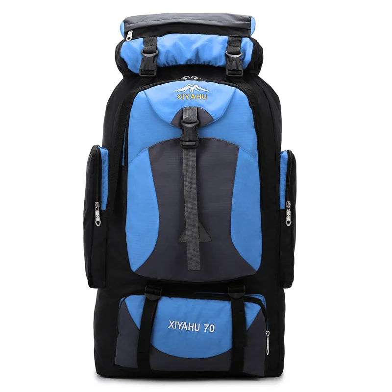 70L Travel Backpack Camping Men Large Hiking Bag Nylon Camping Large Capacity Travel Outdoor Sports Shoulder Bags Luggage