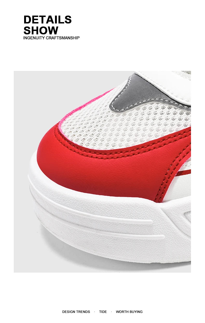 Men's Sneakers for Spring and Summer Are Breathable Fashionable Low-top Round-toe Lace-up and Color-blocked Sports Shoes