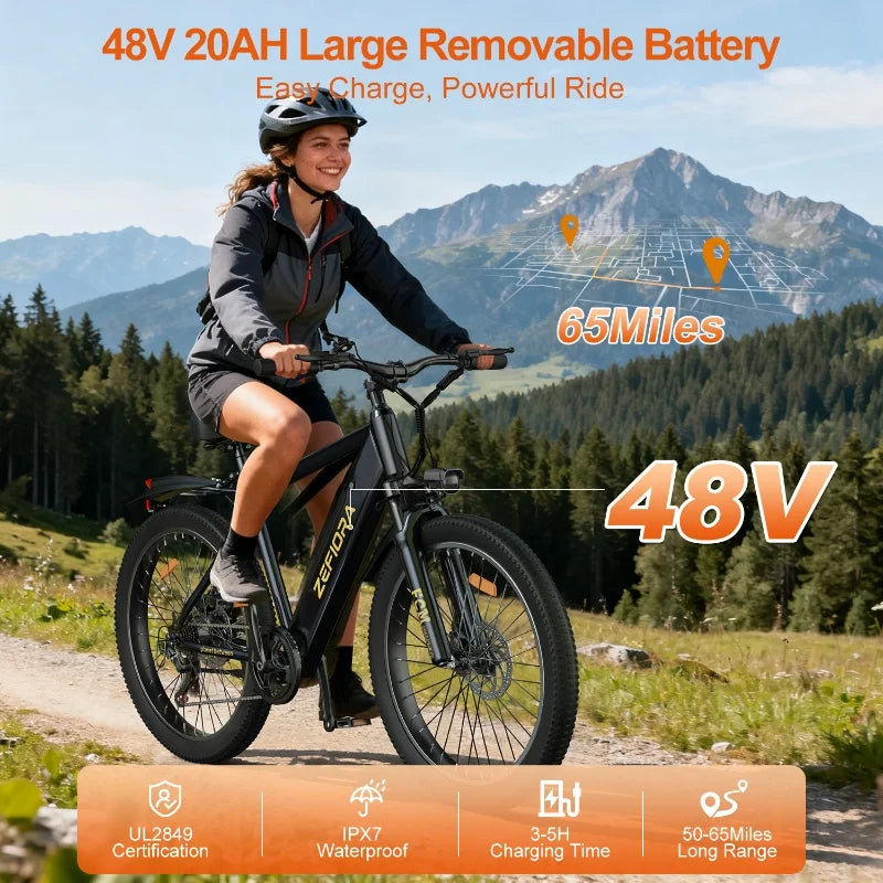 Electric Bike 14 26 Inch 1000w 30-50mph 30-60miles 48v Battery Aluminum Alloy,multiple Types Different Models Electric Bicycle