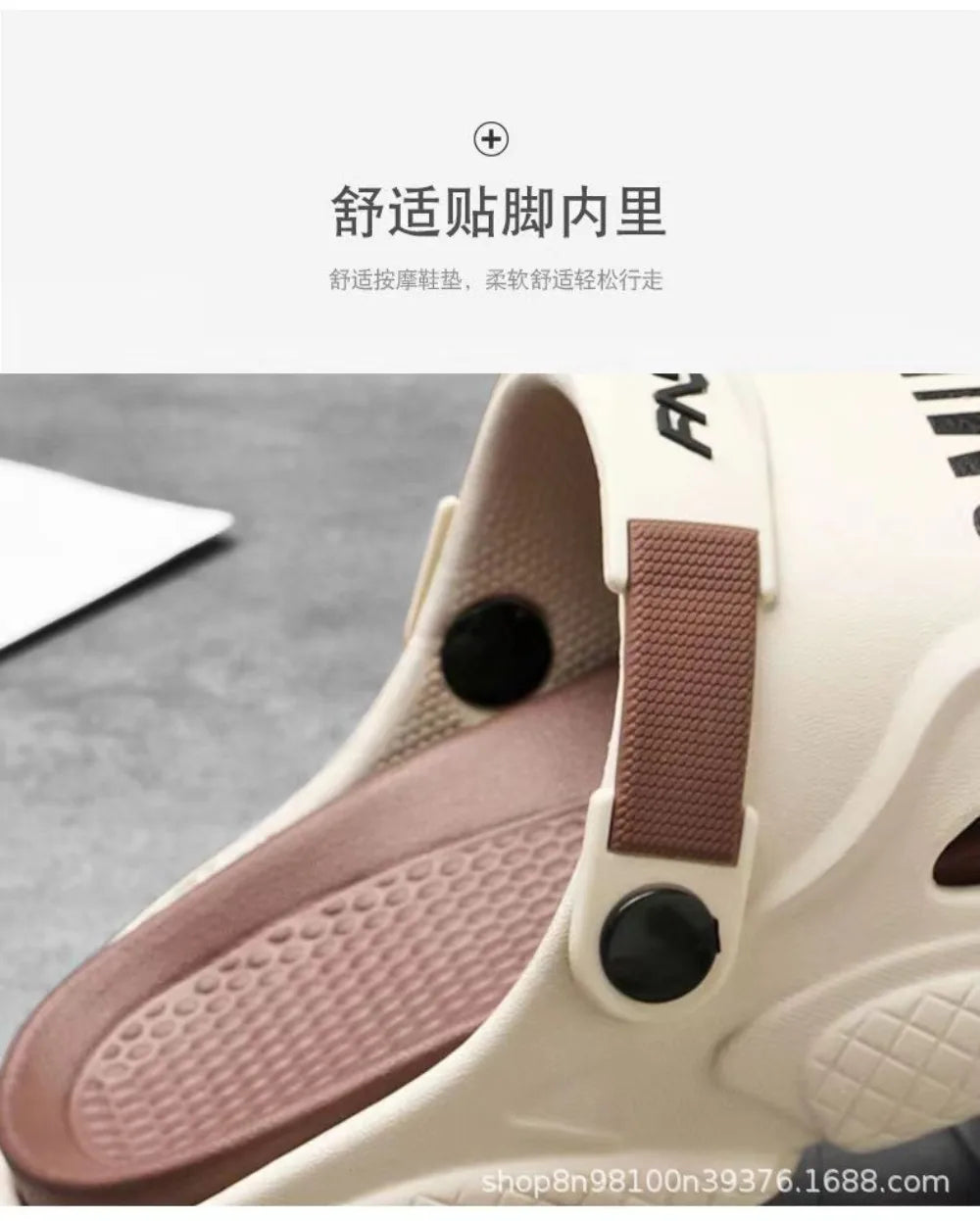 2025 new men's slippers for summer outdoor wear, driving for home use, anti slip, thickened beach sports, outdoor sandals