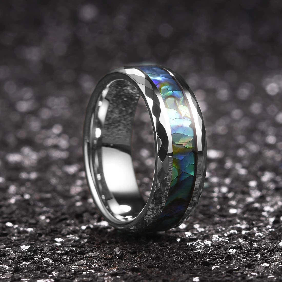Fashion Viking Tree Of Life Stainless Steel Abalone Shell Rings For Men Odin Norse Viking Rune Rings Retro Amulet Jewelry Gift