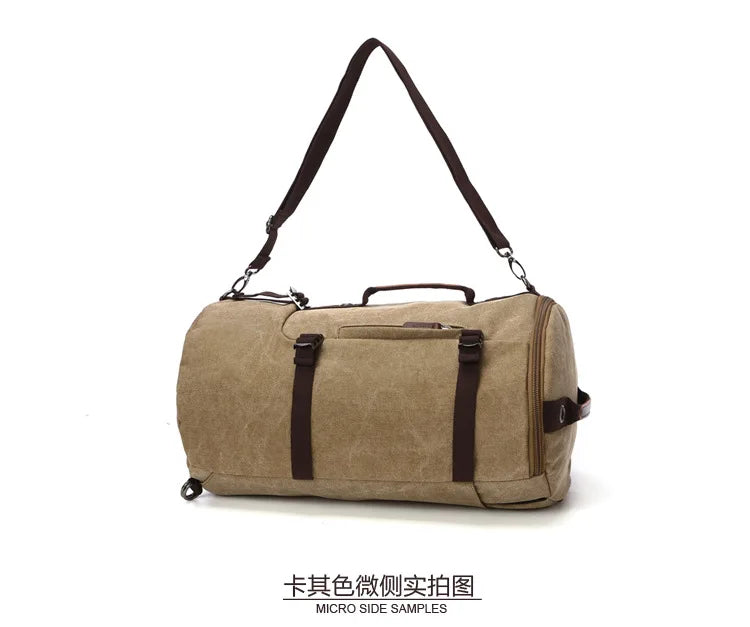 2025 Fashion Large Man Travel Bag Mountaineering Backpack Male Luggage Canvas Bucket Shoulder Army Bags For Boys Men Backpacks