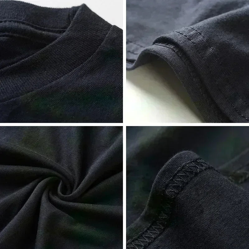 2025 Summer Short-sleeved T-shirts for Men and Women, Loose and Casual American Niche Print Ins Trendy Half-sleeved Tops