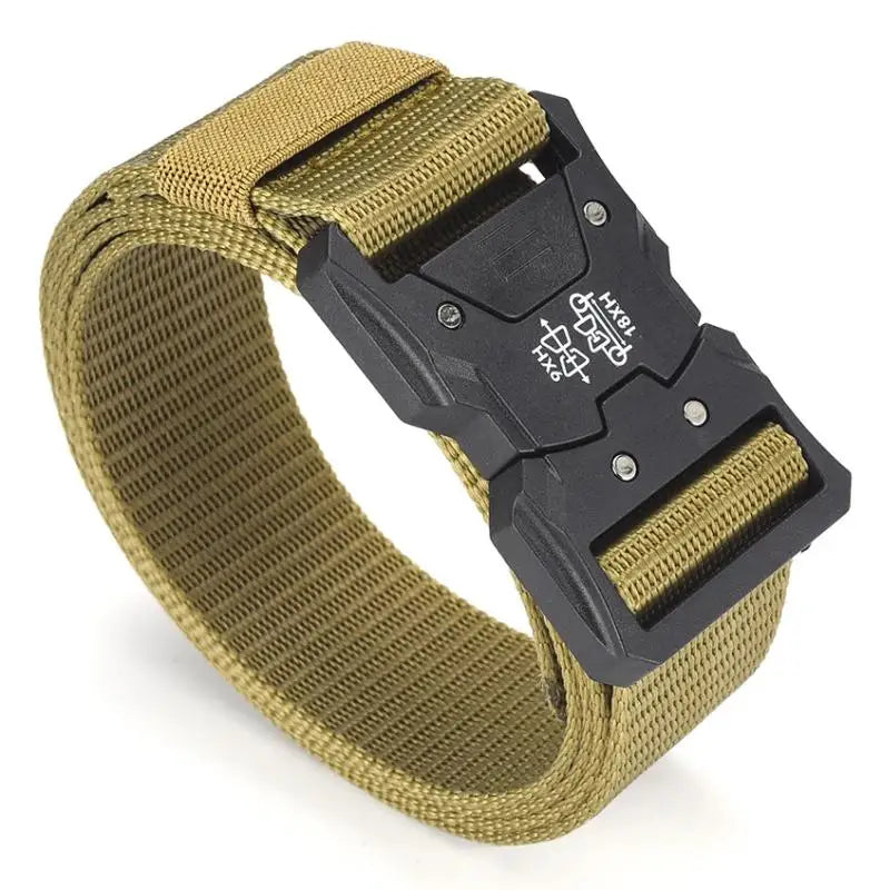 MEN'S Tactical Belts With Automatic Buckle Men's Canvas Belts Premium Pants Belts Sports Belts Nylon Belts