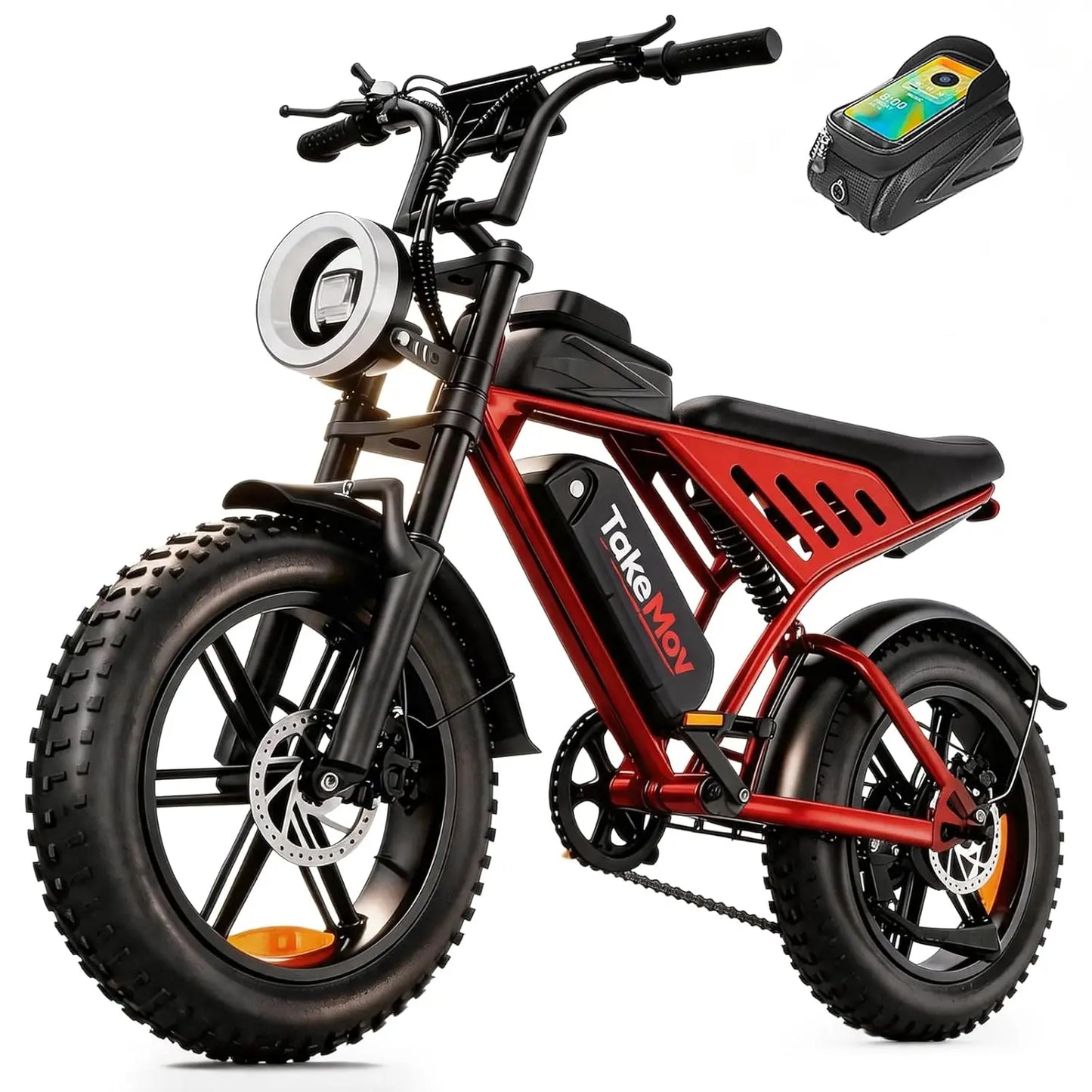 1500W 33MPH Electric Bike 60Miles NFC Password 48V15Ah UL2849 20" Fat Tire Full Suspension All-Terrain Custom