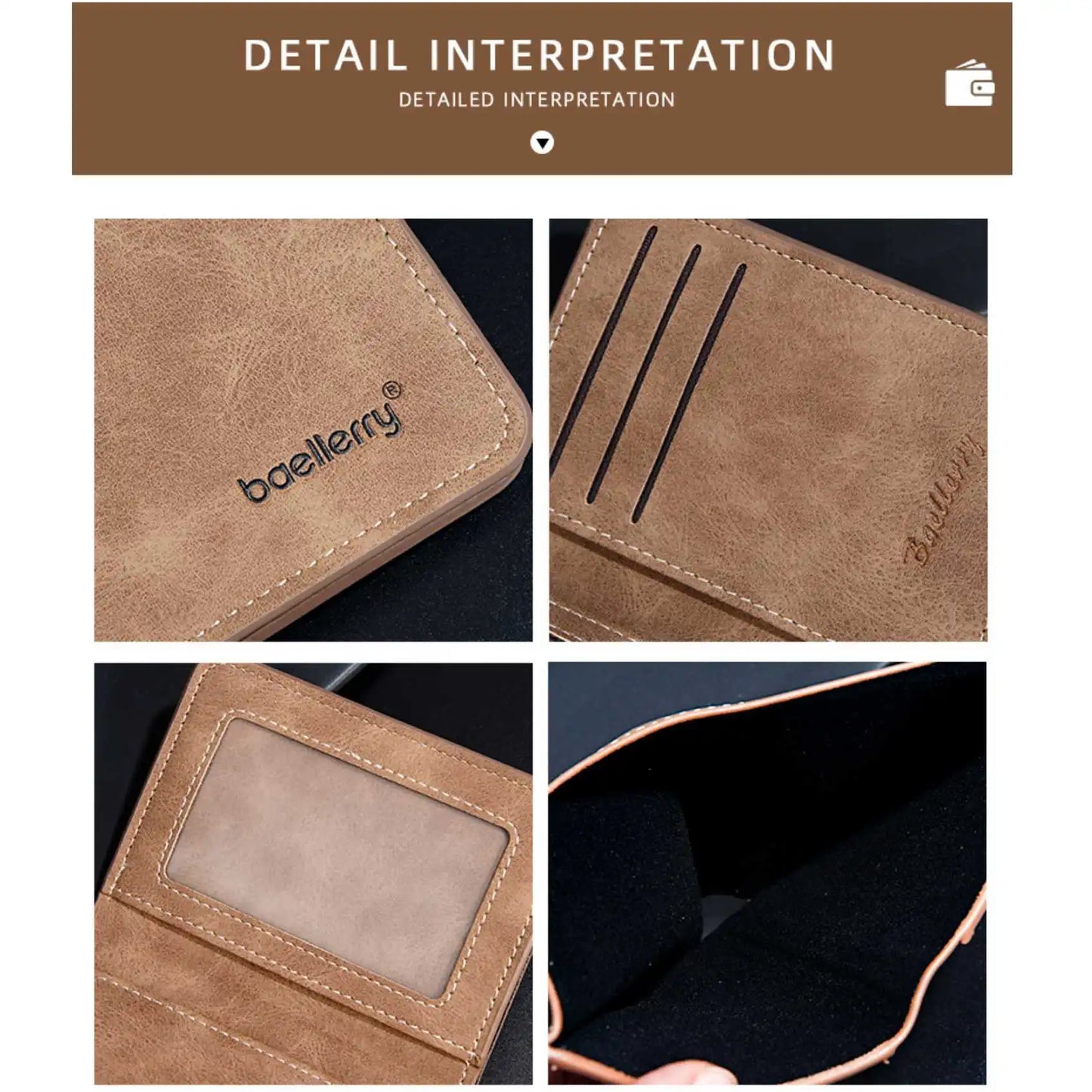 Thin Sanded Leather Multi-Card Driver's License Card Holder Simple Casual New Business Multi-Function Bifold Men's Short Wallet