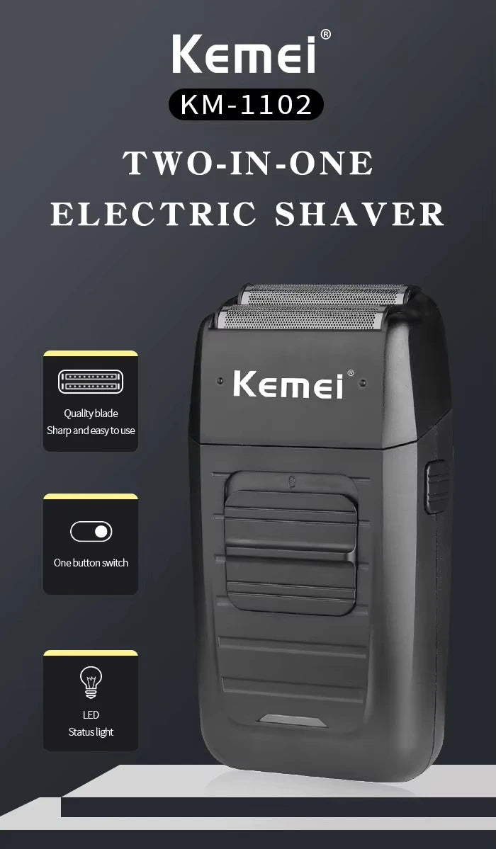 Kemei Hair Clipper Kit for Men, Electric Shaver, Hair Trimmer, Professional Cutting Machine, KM-2290, KM-2293, KM-1102