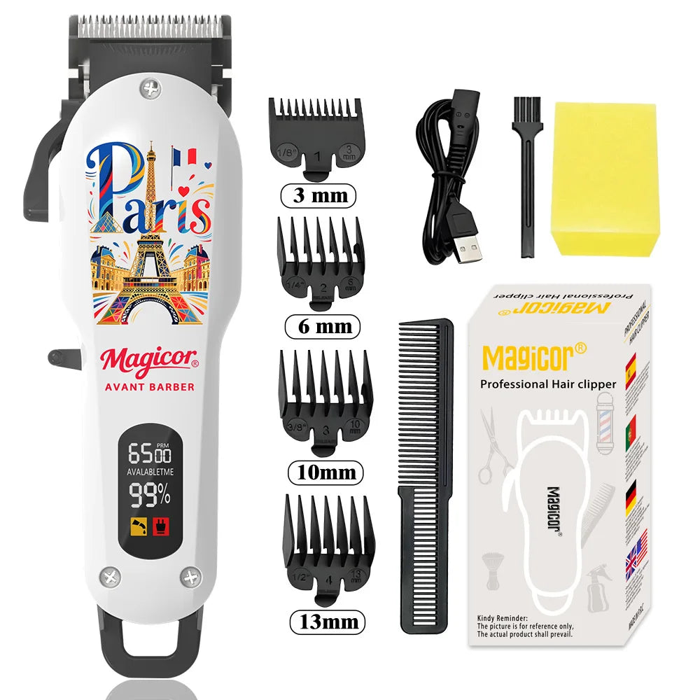 MAGICOR Hair Clippers Men Cordless Rechargeable Hair Clipper&Trimmer Coded Guide Combs Professional Clippers for Women Children