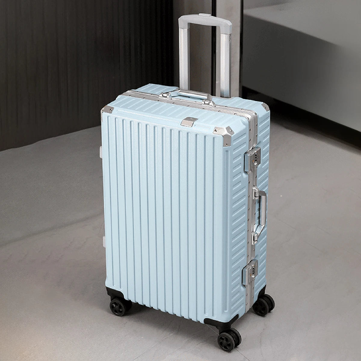 Trolley Luggage 20 24 26 28 Inch Aluminum Frame Rolling Luggage Case USB Travel Suitcase on Wheels Combination Lock Carry-On Luggage