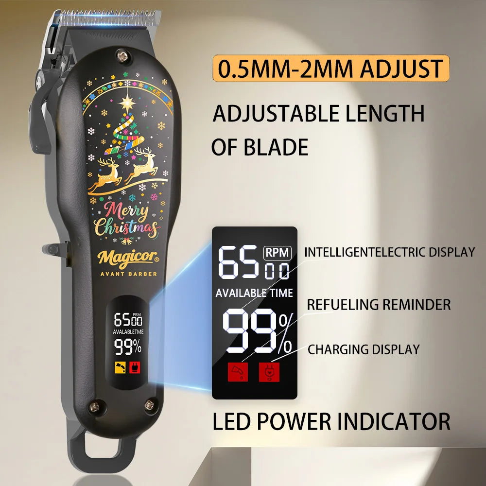 Hair Clippers for Men Professional Cordless Clippers for Hair Cutting Mens for Barber with LED Display for Barbers & Home Use
