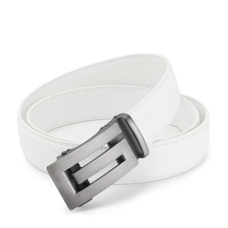 Belts Men Automatic Buckle Design Genuine Leather Belt For Men Luxury Leather Men's High Quality Male belt  110-130cm