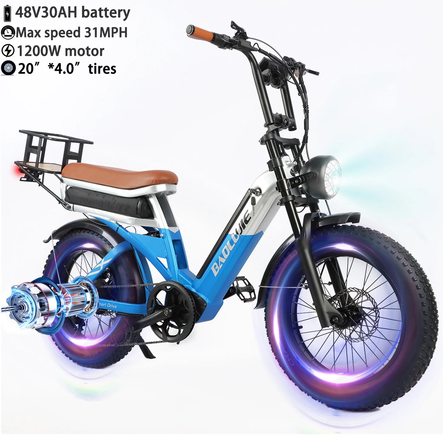 OEM DM01 Electric Motorcycles Peak 3000W Brushless Gearless Motors 60V 30AH Lithium Battery Max Speed 42MPH Adult Off Road Ebike