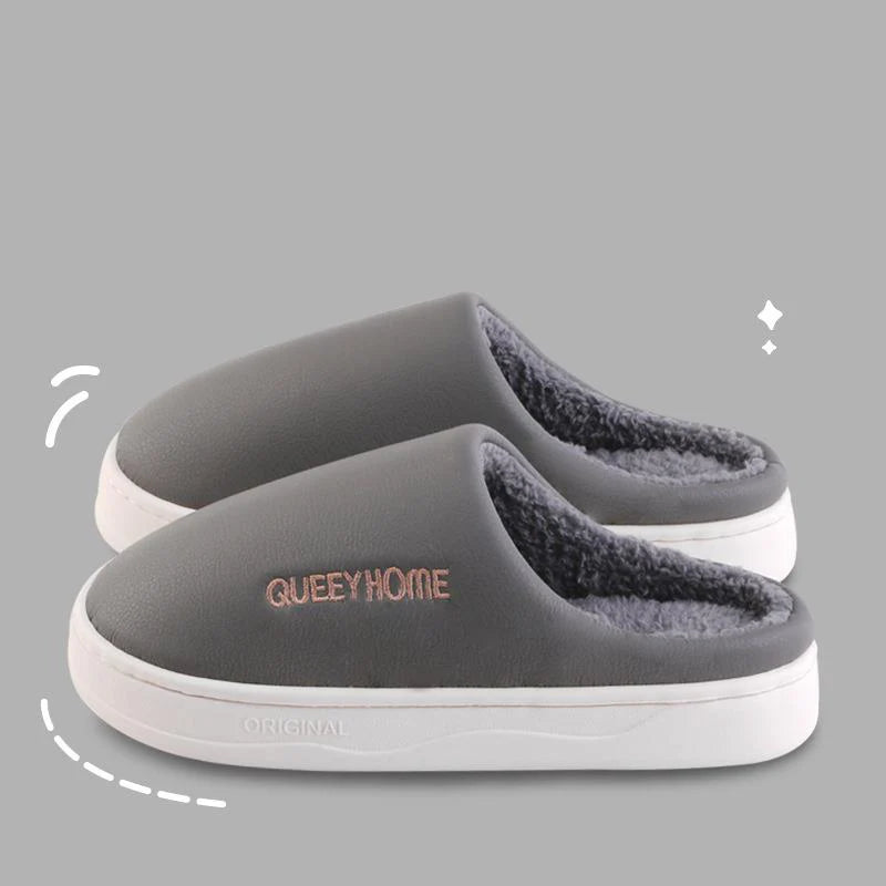 2025 New Winter Slippers for Men & Women: Plush Warm Fleece Lining, Anti-Slip Thick Sole, Indoor Home Comfort