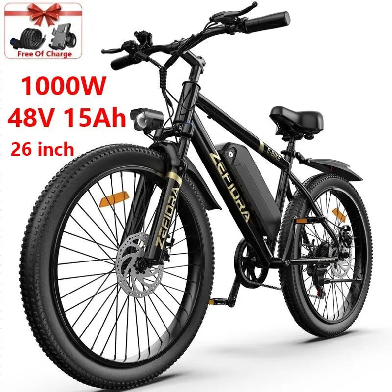 Two Wheels Electric Super Bicycle 1000w 14 26 Inch 30-50mph 30-60miles 48v Aluminum Alloy,climbing 45° Slopes Electric Scooter