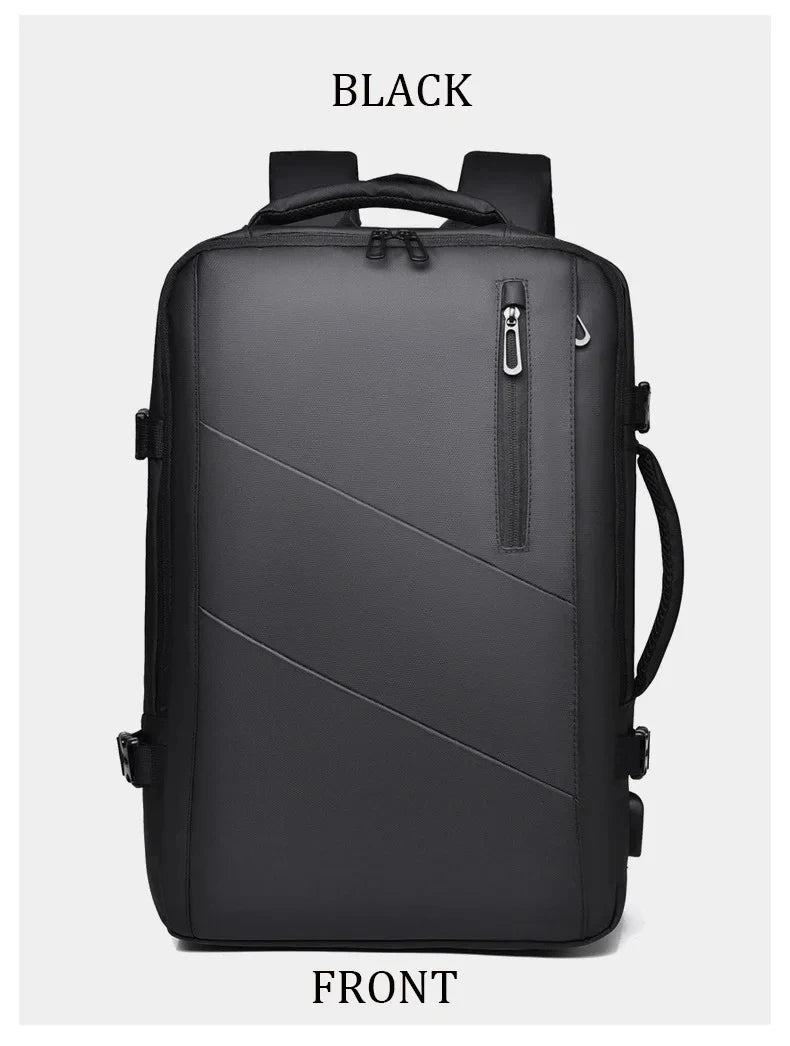 Large Capacity Men's Backpack Expandable Business Travel Bag 15.6 inch Laptop Waterproof Backpack USB Charging Camping Baggage