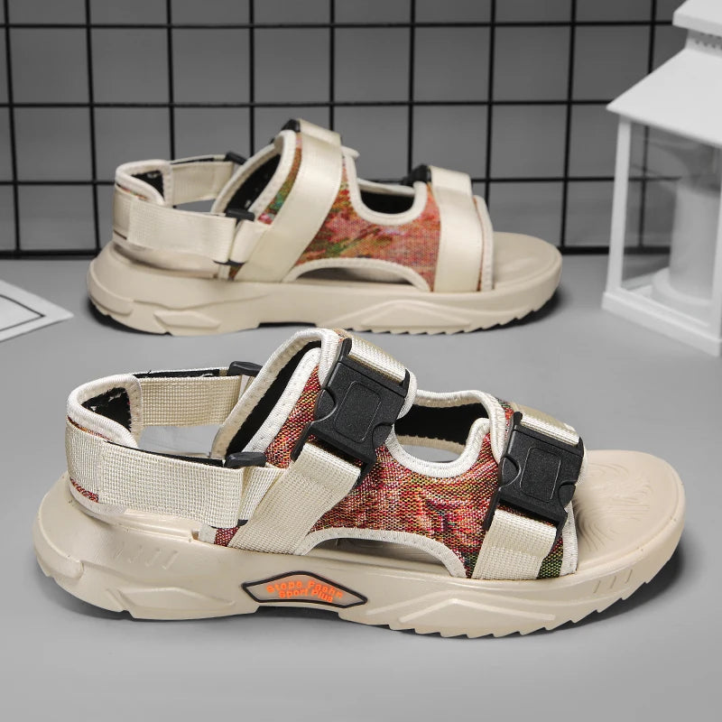 Hot Sale Men Sandals Outdoor Thick Bottom Non-Slip Sports Casual Sandals for Men Summer Wear-resistant Mens Slippers New Fashion