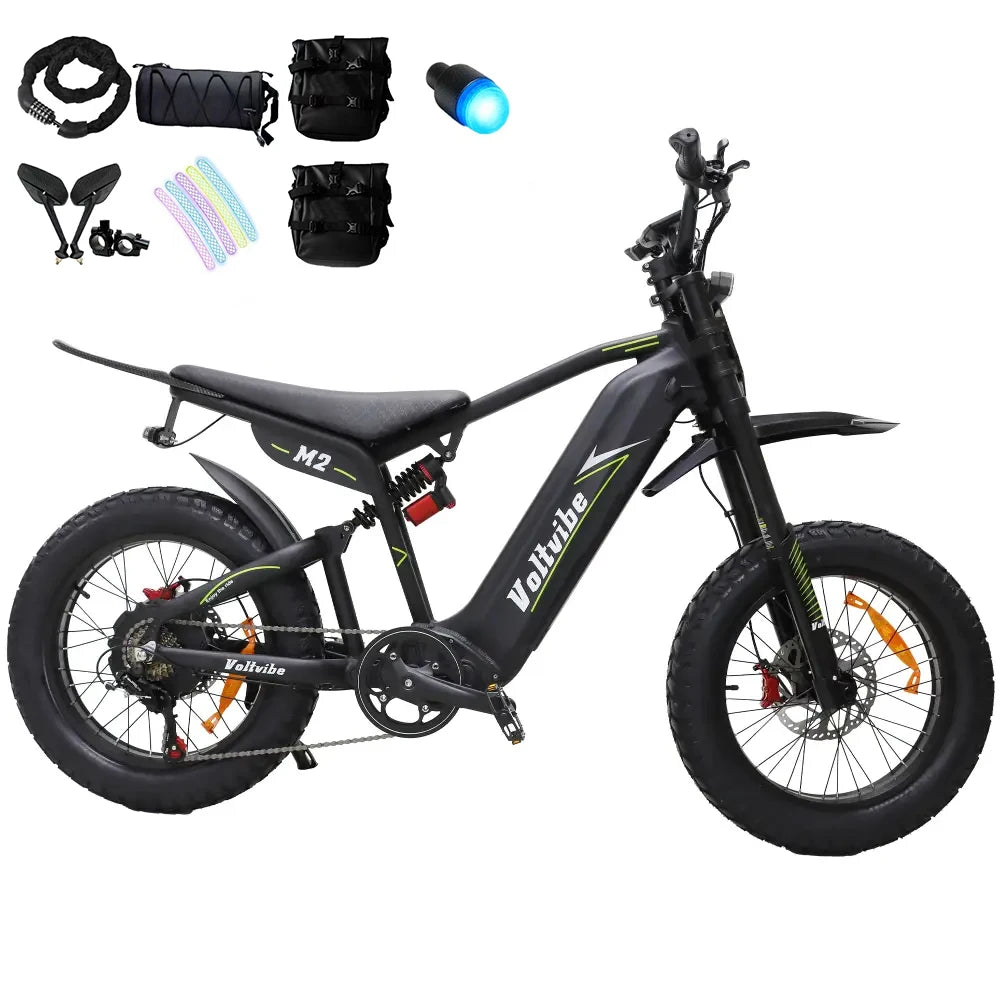 BAOLUJIE DM01 Electric Motorcycle 2000W Moto Electric Bicycle 60V30AH Battery Color Display 42 MPH EBike UL2849【1 Year Warranty】