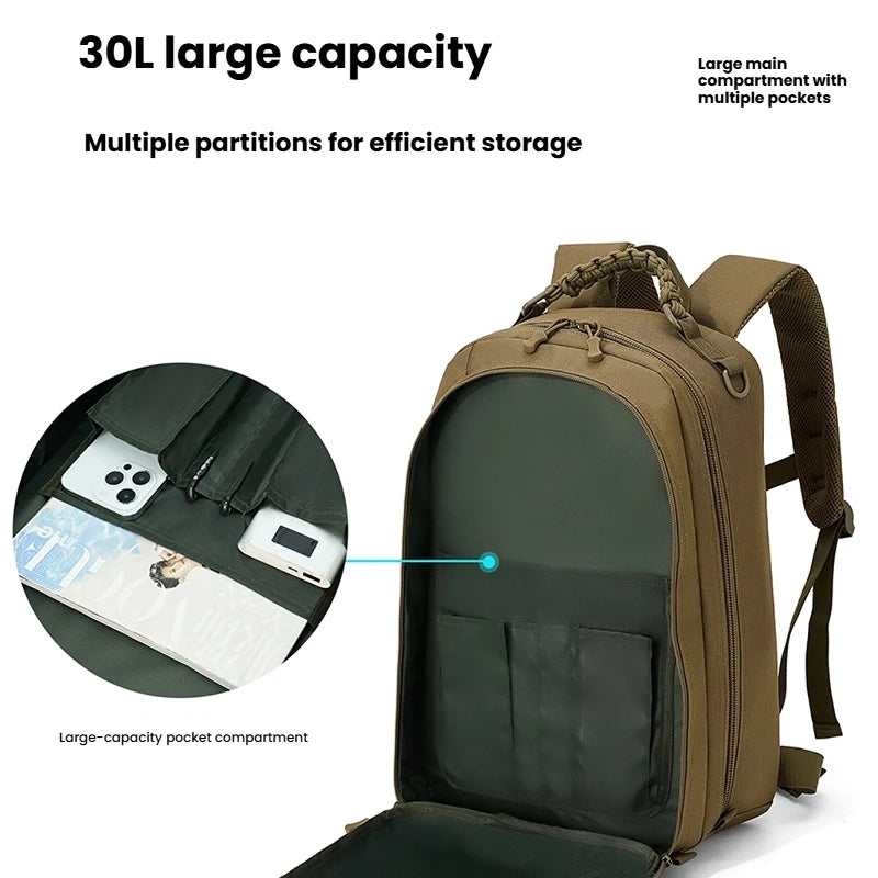Tactical Climbing Backpack Men Travel Sports Bag Large Capacity Outdoor Hiking Camping Fishing Luggage Weekend Cycling Rucksack
