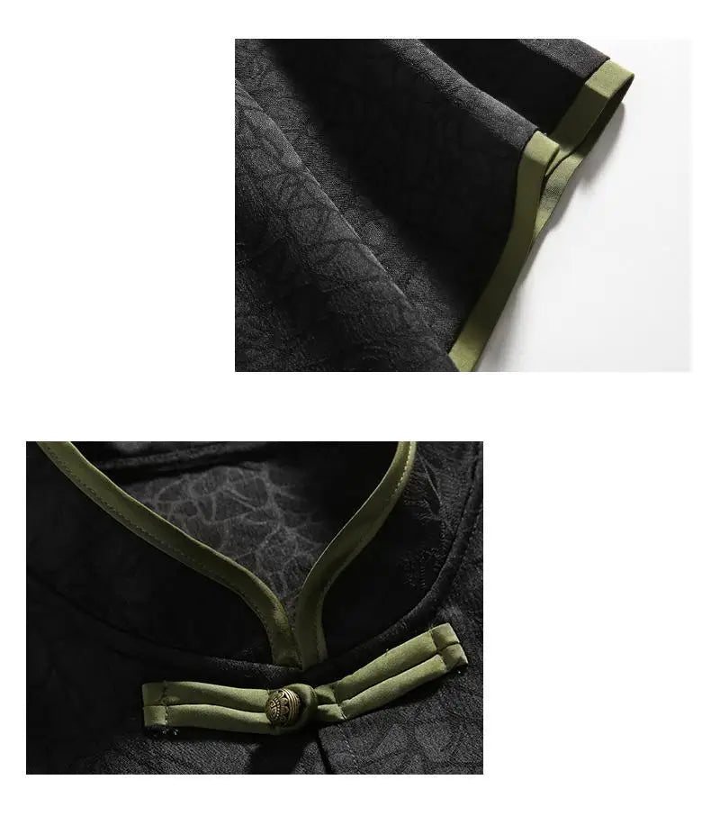 Chinese Shirts for Men Short Sleeve Streetwear Shirts Casual Knot Button Down Shirts Summer Beach Hawaiian Shirt for Men XXXXXL