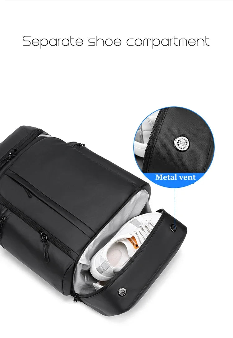 Men travel backpack large capacity trekking Backpack Business 17 Inch Laptop Backpack 50L Hiking Backpack With shoe bag ﻿