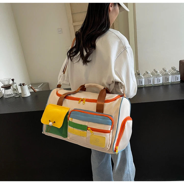 Travel Bag, Duffel Bag Cosmetics Bag, Professional Fitness Bag, Yoga Swimming Training Backpack, Satchel Shoulder Crossbody Tote Bag, Suitable for Men and Women