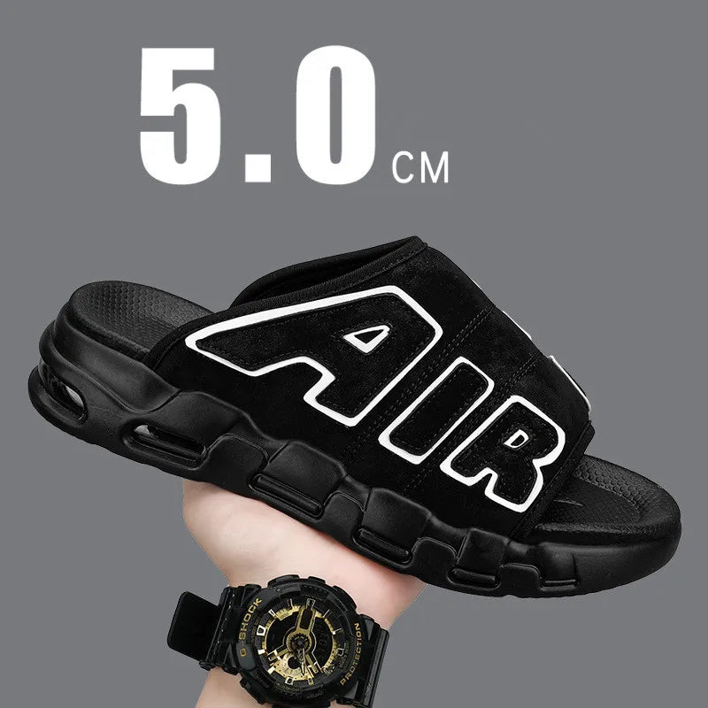 Men's Slippers Air Cushion Design Sandals Summer New PVC Soft Non-slip Men's Sports Slippers for Men Flip Flops Sandalias Hombre
