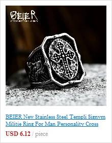 BEIER Vintage Man Boy Oval Tiger Eye Brown Stones Ring in Stainless Steel Jewelry Mens Accessories Anel Aneis BR8-699