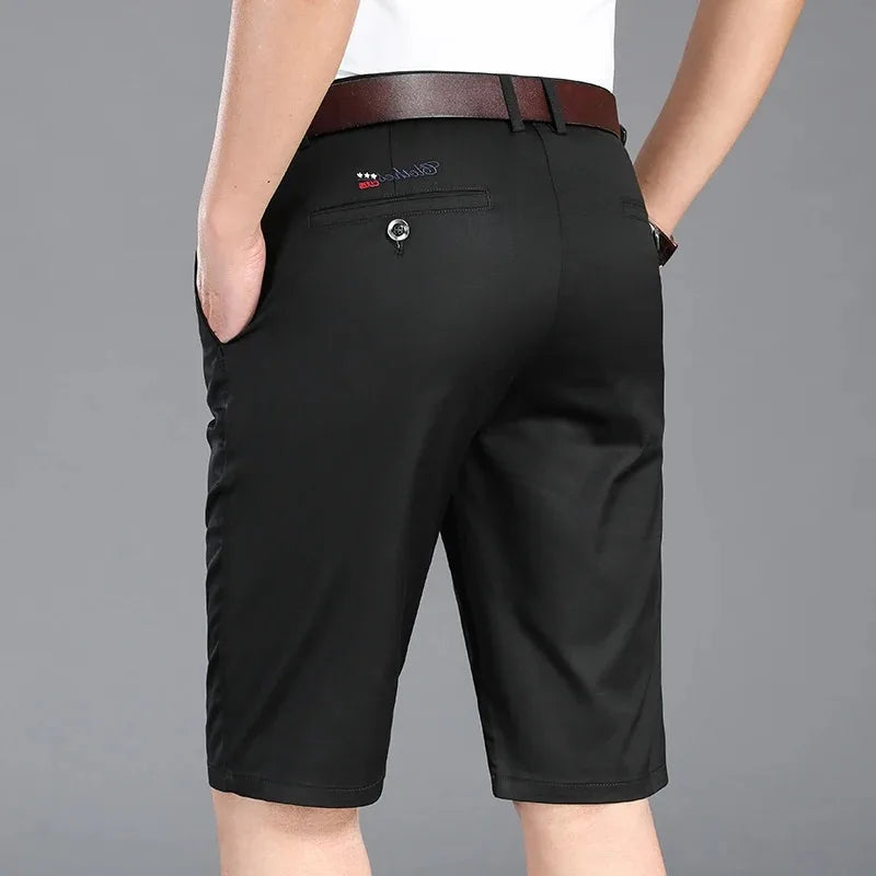 Men Shorts Summer New Knee Length Cotton Business Casual Pants Classic Brand Comfortable Clothing Shorts Male Boardshorts