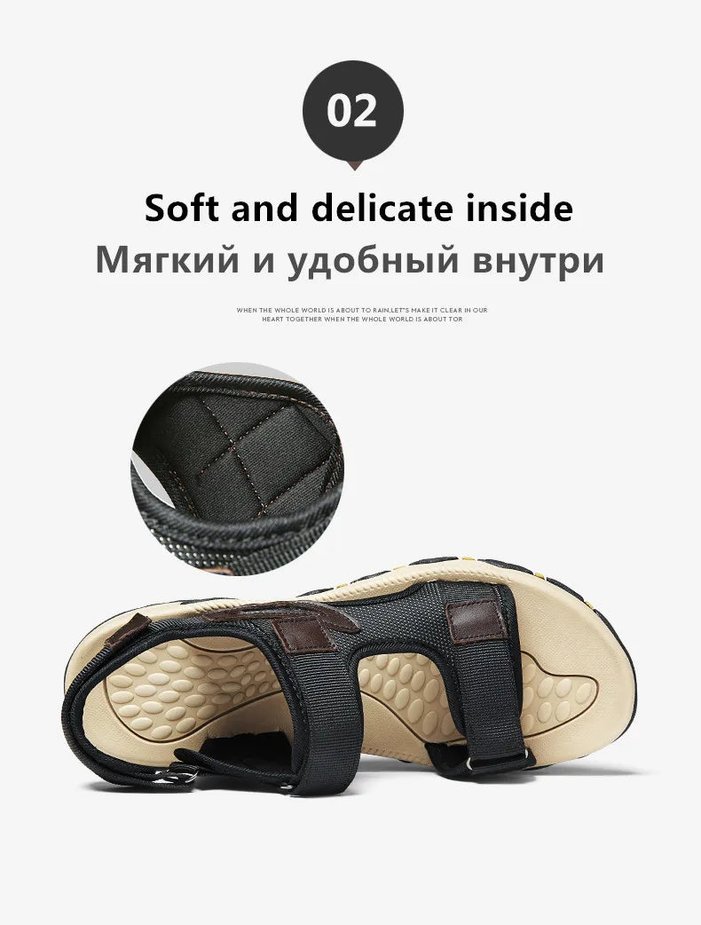Big Size Summer Comfortable Outdoor Men's Sandals Lightweight Men Shoes For Male Casual Shoes Water Walking Soft Beach Sandals