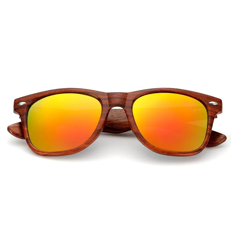 HJYBBSN Handmade Wood Sunglasses Men women square Sunglasses for men women Mirror Wooden Sun Glasses retro de sol masculino