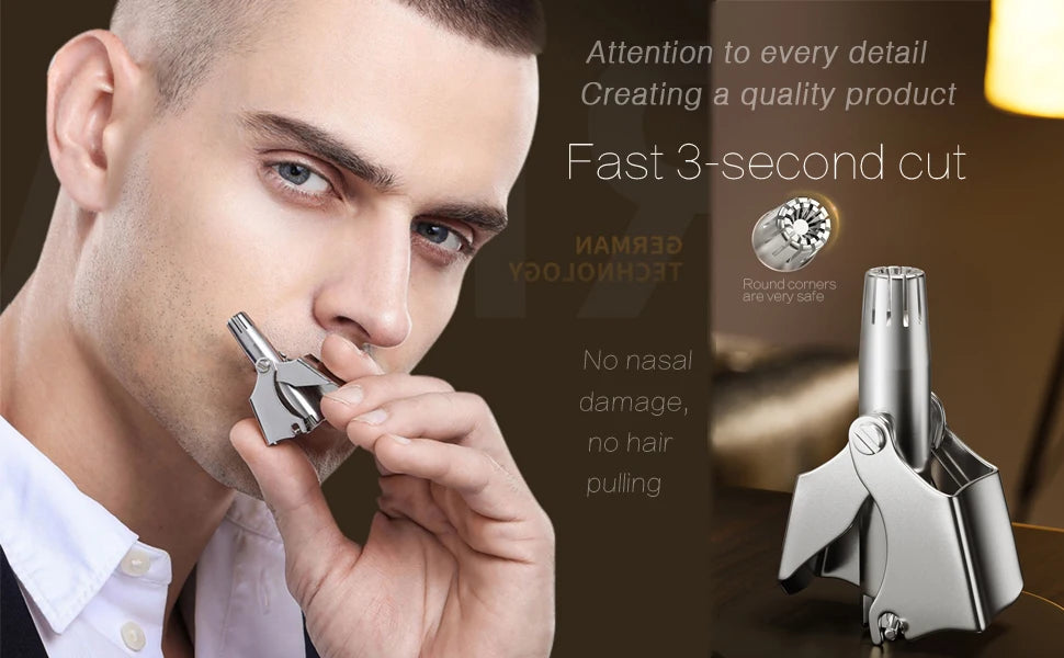 Ear and Nose Hair Trimmer Clipper Painless Hair Trimmer for Men Women Manual Trimmer with Waterproof Hand wash Easy Cleansing