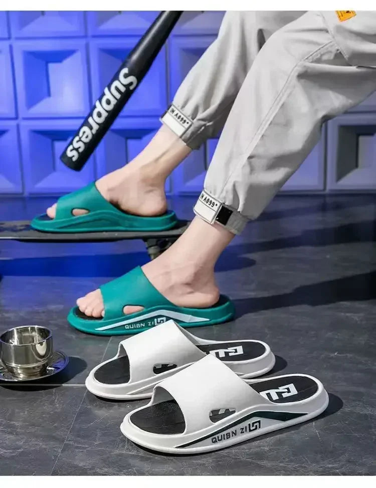Slippers for men, outdoor, indoor, anti slip, cool, summer, non smelly feet, PVC home shoes, anti odor, bathroom, silent