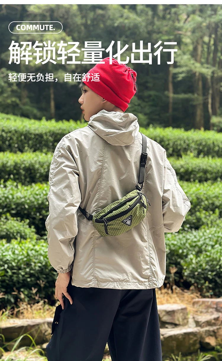 Outdoor hiking backpack - Large capacity, lightweight, expandable chest bag. Suitable for both men and women. Includes hiking eq