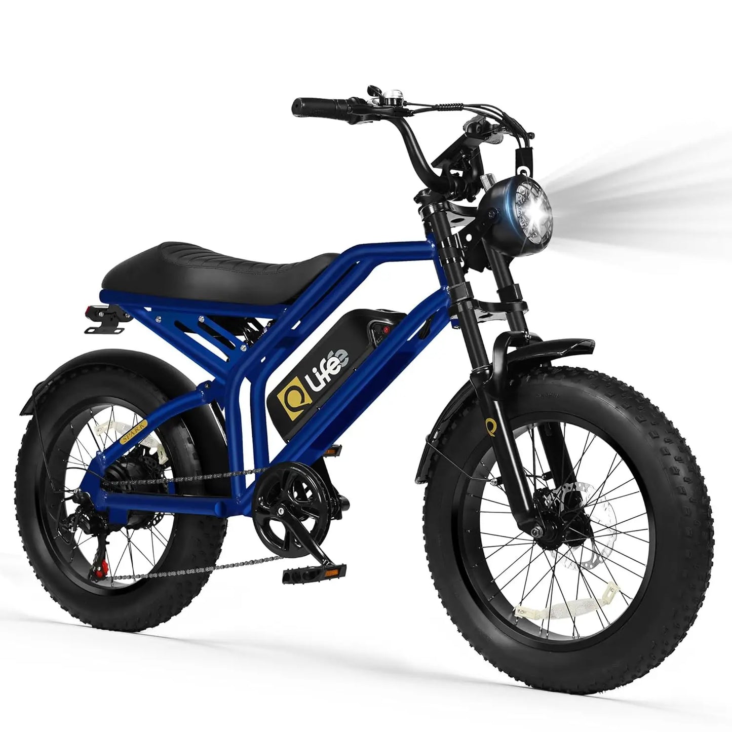 Electric Bike for Adults/Teens Spark-1500W Peak Motor 20" Fat Tires 28MPH(Unlock to 35MPH) Dirt Bike, 624-1248Wh, Customized