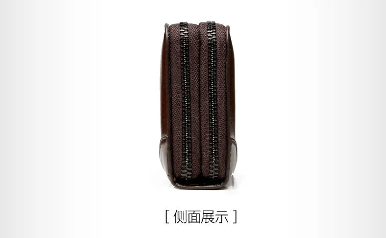 High Quality Pu Leather Wallet Men's Long Zipper Wallet for Men RFID Blocking Business Clutch Bag Credit Card Holder Man Purse