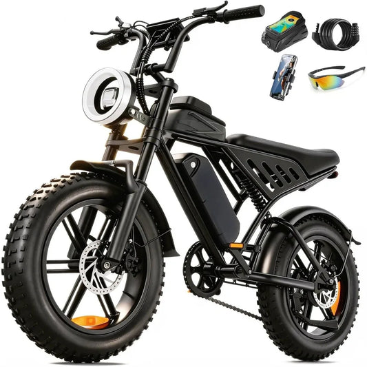 Electric Bike for Adults, 1500/2000W Peak 33/40MPH E-Bike 60/80Miles with NFC & Password Unlock, 48V 15/25Ah Removable Custom